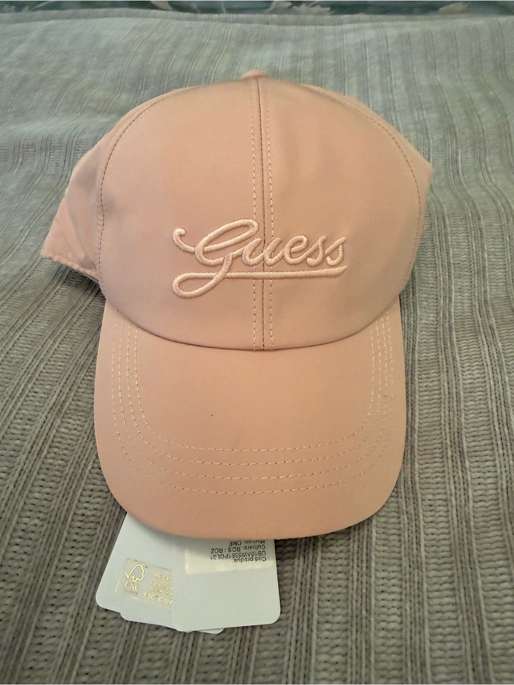 GUESS Women's Script Logo Cap - Blush rose one size
